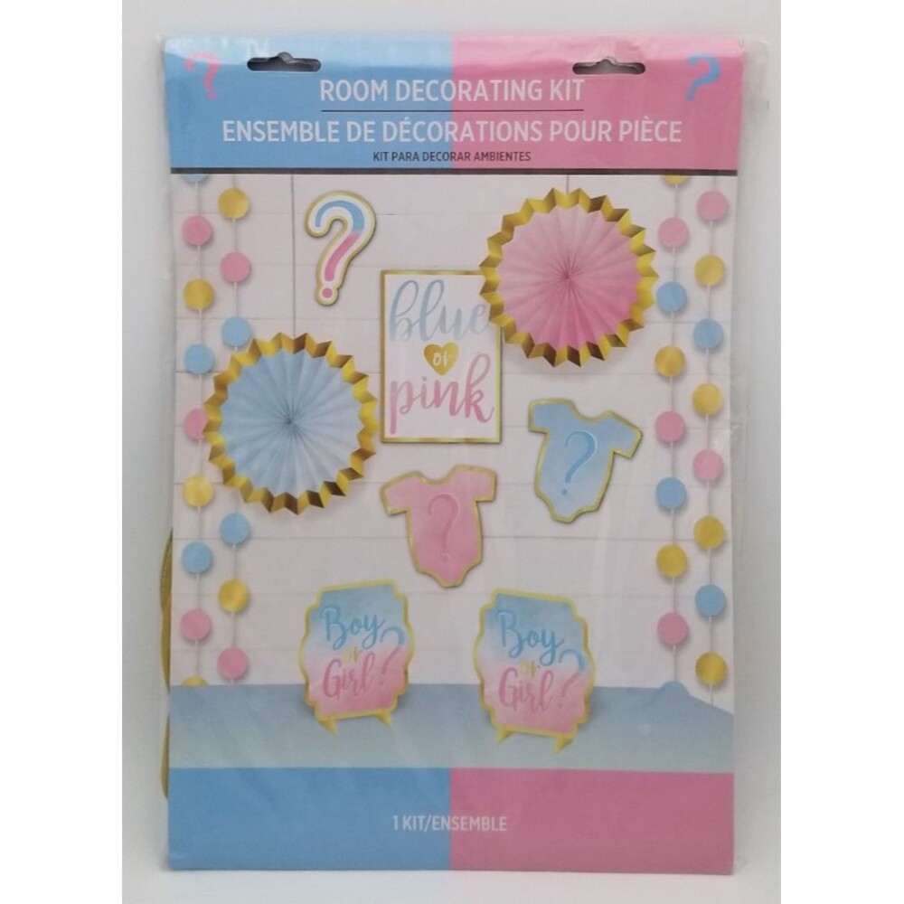 The Big Reveal‎ Room Decorating Kit - Blue or Pink - Perfect for Gender Reveal